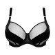 PrimaDonna, SHEARY 0142642-ZWA  Σουτιέν Balconette για μεγάλο στήθος με διαφάνεια, ΜΑΥΡΟ