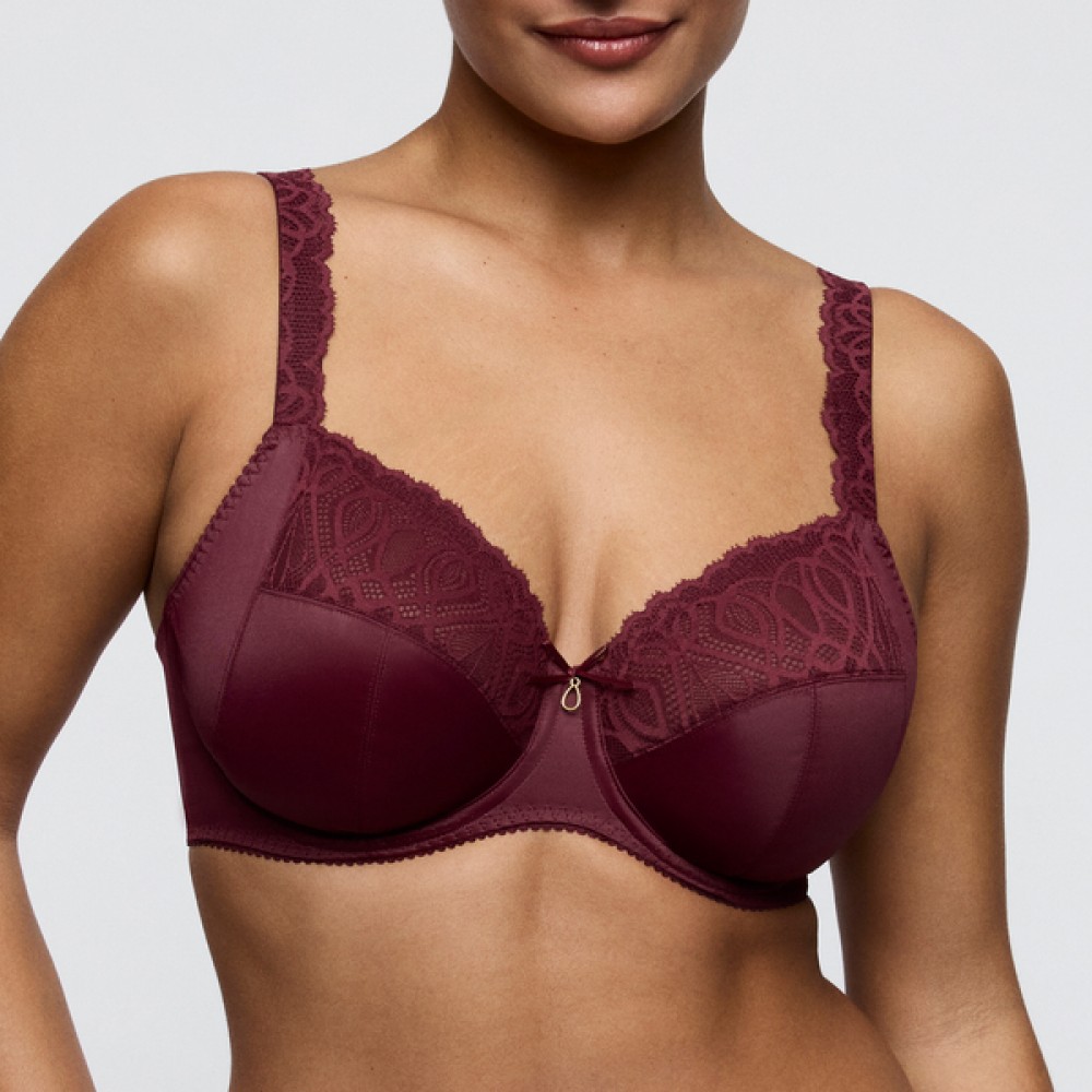 PrimaDonna SALERNO 0163530-EVR,  Σουτιέν Full Cup για μεγάλο στήθος, με μπανέλα, EVENING RED