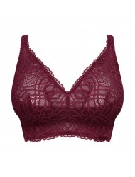 PrimaDonna SALERNO 0163536-EVR,  Σουτιέν Bralette για μεγάλο στήθος χωρίς μπανέλα, EVENING RED