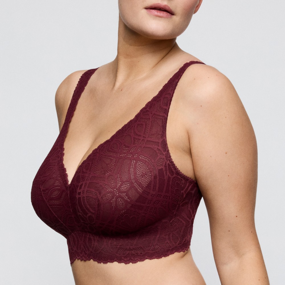 PrimaDonna SALERNO 0163536-EVR,  Σουτιέν Bralette για μεγάλο στήθος χωρίς μπανέλα, EVENING RED
