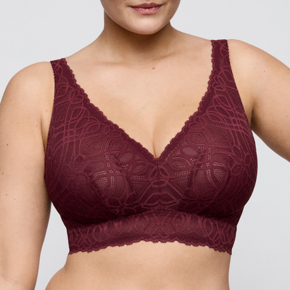 PrimaDonna SALERNO 0163536-EVR,  Σουτιέν Bralette για μεγάλο στήθος χωρίς μπανέλα, EVENING RED