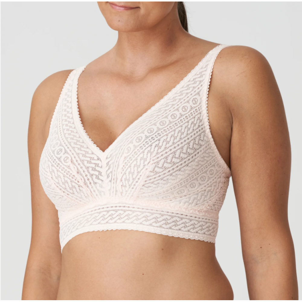 PrimaDonna Montara 0163386-CRP Bralette χωρίς μπανέλα από φινετσάτη δαντέλα  ΑΠΑΛΟ ΡΟΖ