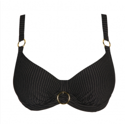 PrimaDonna Bikini Top Solta 4010110, Σουτιέν Μαγιό για μεγάλο στήθος με χρυσοκλωστή ΜΑΥΡΟ