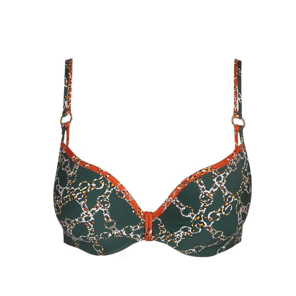 Marie Jo Padded Bikini Top, TAZAR 1006516, Γυναικείο Σουτιέν Μαγιό με προφορμάρισμα και μπανέλα, MALACHITE