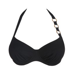 PrimaDonna Bikini Top Full Cup Damietta 4011610, Σουτιέν Μαγιό με διακοσμητικούς κρίκους για μεγάλο στήθος , ΜΑΥΡΟ