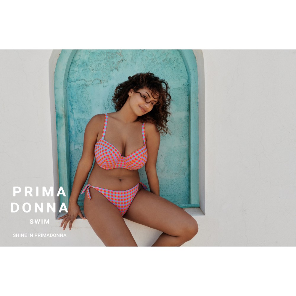 PrimaDonna Bikini ΅Waist Ropes  Marival 4011753, Κυλοτάκι Μαγιό με δέσιμο σε καρό ρετρό style, OCEAN POP