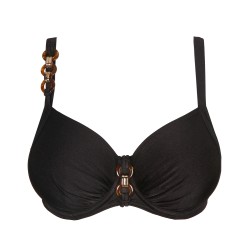 PrimaDonna Bikini Top Full Cup Barrani 4011410, Σουτιέν Μαγιό για μεγάλο στήθος με κοκάλινα διακοσμητικά, ROAST COFFEE