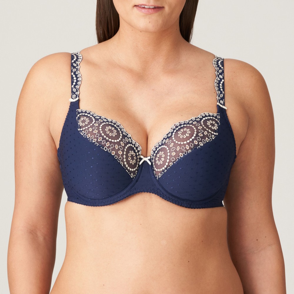 PrimaDonna Osino 0163314-SAF Balcony Bra Tulip Seam, Σουτιέν για μεγάλο στήθος, cup E, F, ΜΠΛΕ