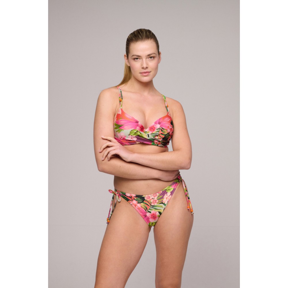 Marie Jo, NORMA JEANNE 1008018/54, Γυναικείο ΣΕΤ  Μαγιό Στράπλες Balconette με δετό κυλοτάκι, ΦΛΟΡΑΛ