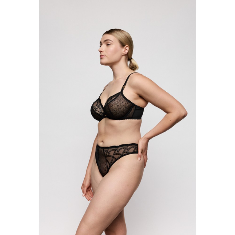 PrimaDonna Naica 0163594-ZWA, Σουτιέν με μπανέλα Plunge Bra, ΜΑΥΡΟ