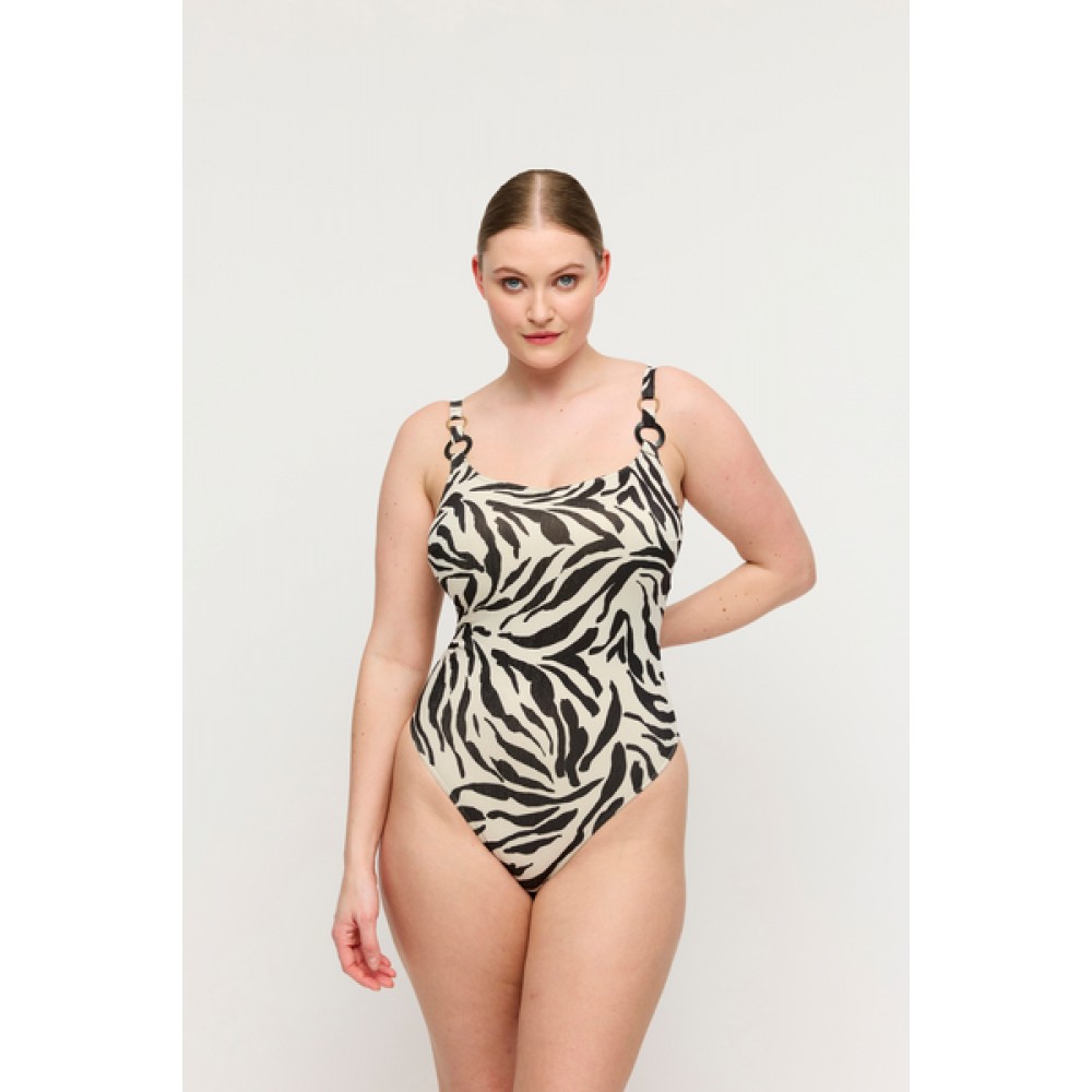 PrimaDonna Dalice 4014138, Γυναικείο Ολόσωμο Μαγιό για μεγάλο στήθος, ANIMAL PRINT