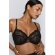 PrimaDonna Naica 0163590-ZWA,  Σουτιέν Full Cup για μεγάλο στη΄θος με μπανέλα και γαλλική δαντέλα, ΜΑΥΡΟ