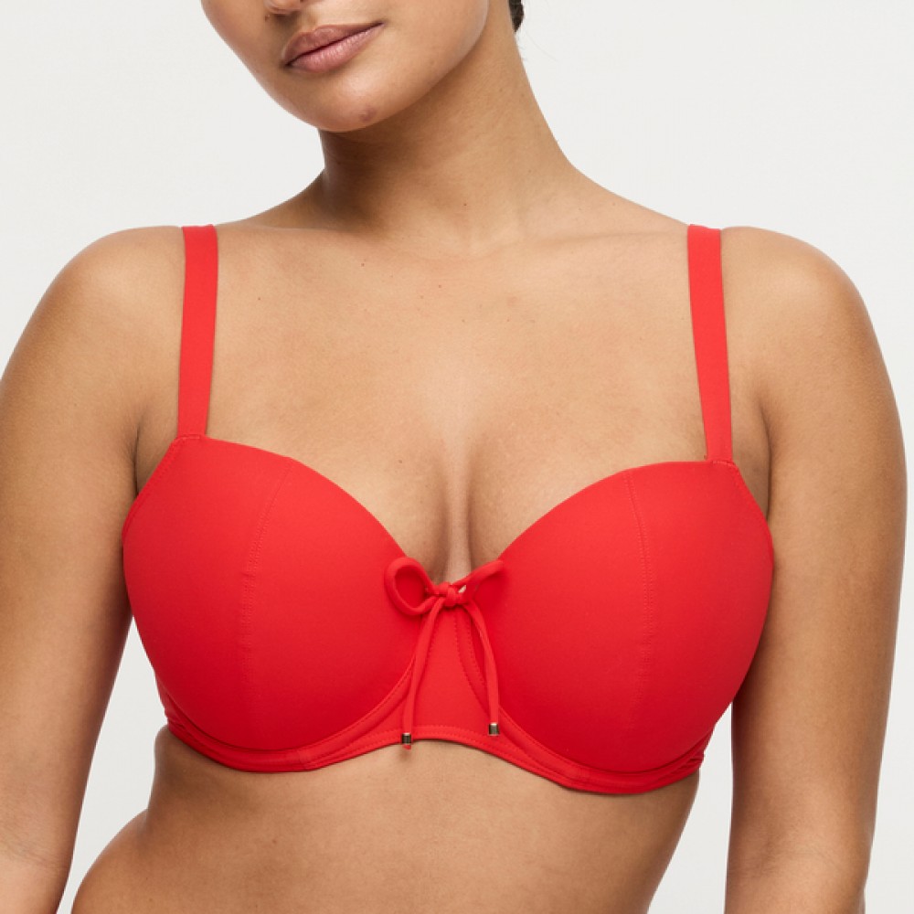 PrimaDonna ASWAN 4012416, Γυναικειο Μαγιό  Padded Balcony Bikini Top, RED