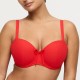 PrimaDonna ASWAN 4012416, Γυναικειο Μαγιό  Padded Balcony Bikini Top, RED