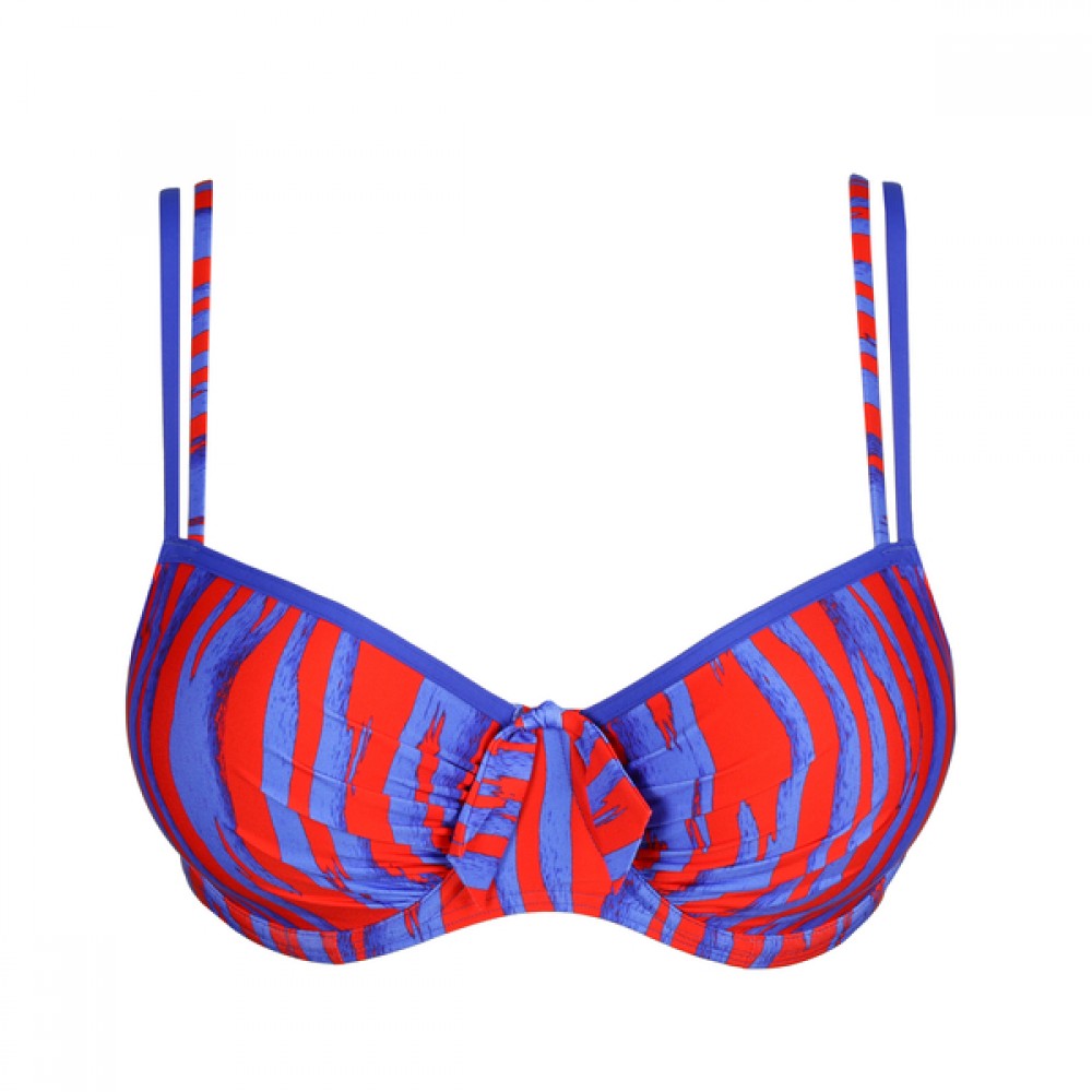 PrimaDonna SKUDAI 4012616-WDS, Γυναικειο Μαγιό Padded Balcony Bikini Top, ΚΟΚΚΙΝΟ-ΜΠΛΕ