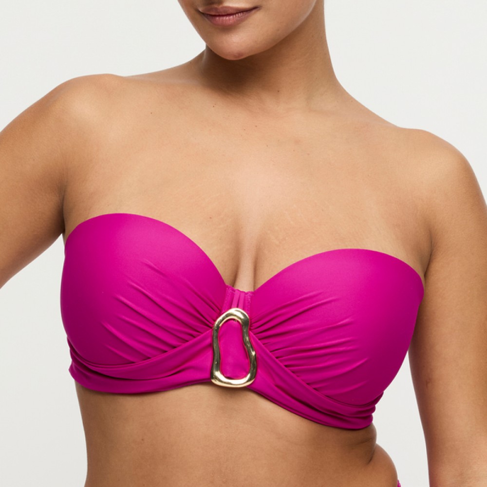 PrimaDonna UVITA 4013517, Γυναικειο Μαγιό Strapless Padded Bikini Top, MAGENTA