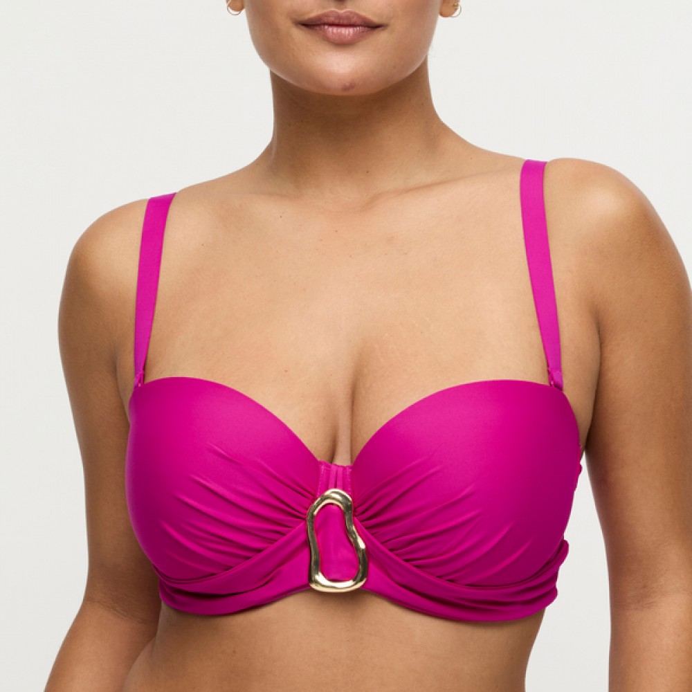 PrimaDonna UVITA 4013517, Γυναικειο Μαγιό Strapless Padded Bikini Top, MAGENTA