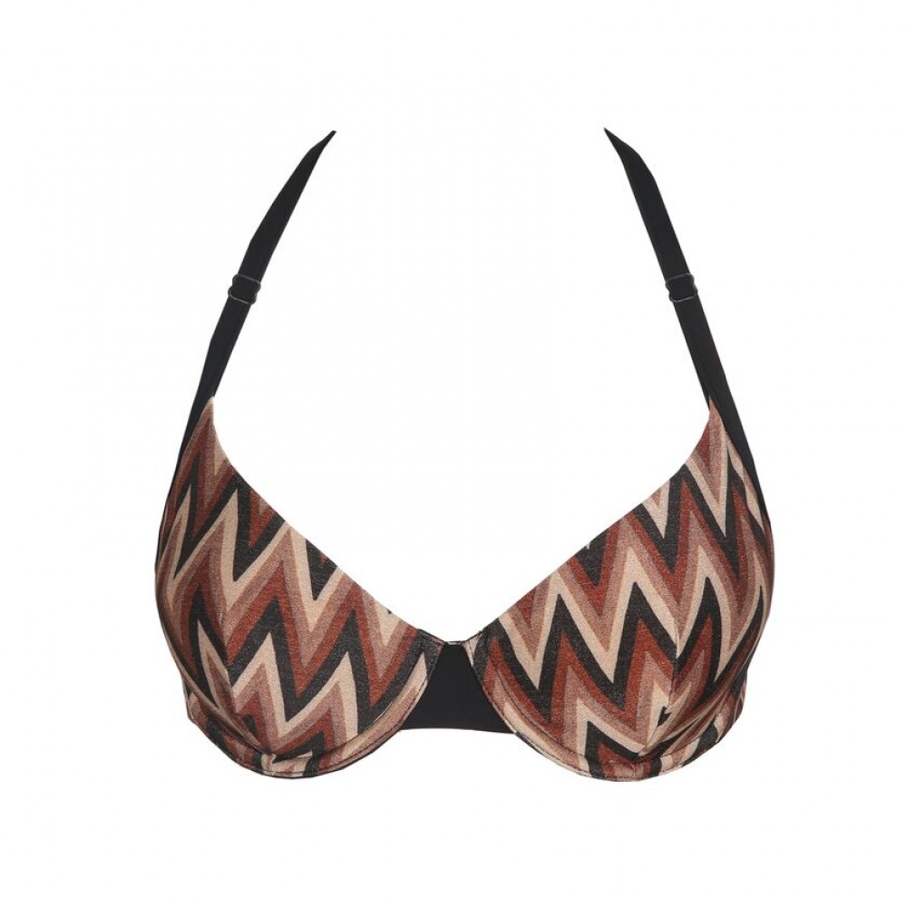 Marie Jo,  SuAna 1007012-MIR, Γυναικειο Μαγιό Plunge Bikini Top, ΜΠΡΟΝΖΕ