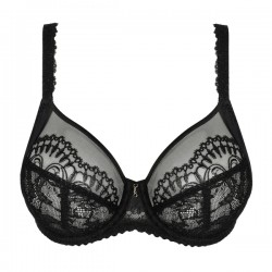 PrimaDonna SHIMLA 0163580-ZWA, Δαντελωτό Σουτιέν για μεγάλο στήθος με γαλλική δαντέλα FW2025, ΜΑΥΡΟ