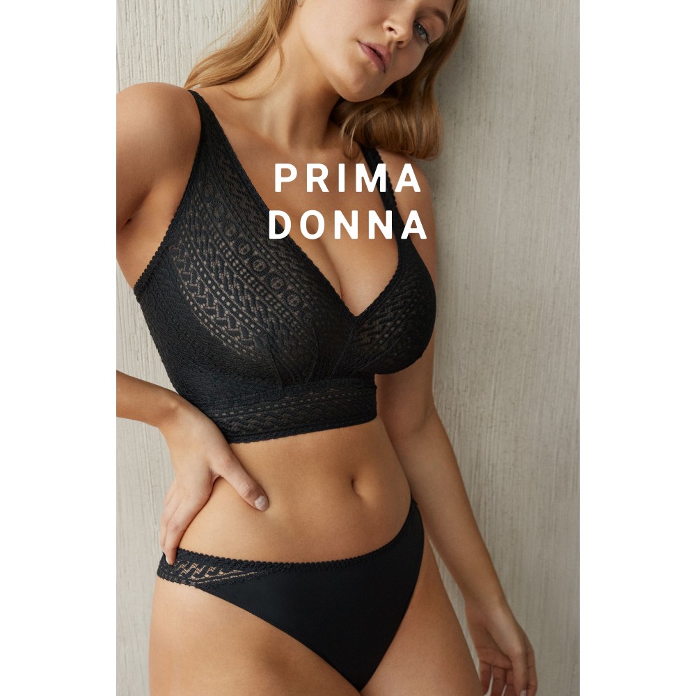 PrimaDonna Montara 0163386-ZWA,  Bralette χωρίς μπανέλα από φινετσάτη δαντέλα, ΜΑΥΡΟ