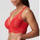 Bralette PrimaDonna Twist First Night 0141886-PDA cup F, με μπανέλα και δαντέλα ΚΟΚΚΙΝΟ