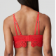 Bralette PrimaDonna Twist First Night 0141886-PDA cup F, με μπανέλα και δαντέλα ΚΟΚΚΙΝΟ