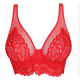 Bralette PrimaDonna Twist First Night 0141886-PDA cup F, με μπανέλα και δαντέλα ΚΟΚΚΙΝΟ