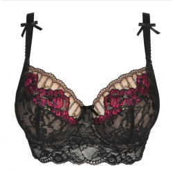 Bralette PrimaDonna Balcony Bra Tulip Seam Pleasanton 0163374-ZWA, με μπανέλα και δαντέλα