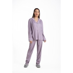 Relax 3225008, Γυναικεία Πυτζάμα σε ανδρική γραμμή, FW2025, ΛΙΛΑ