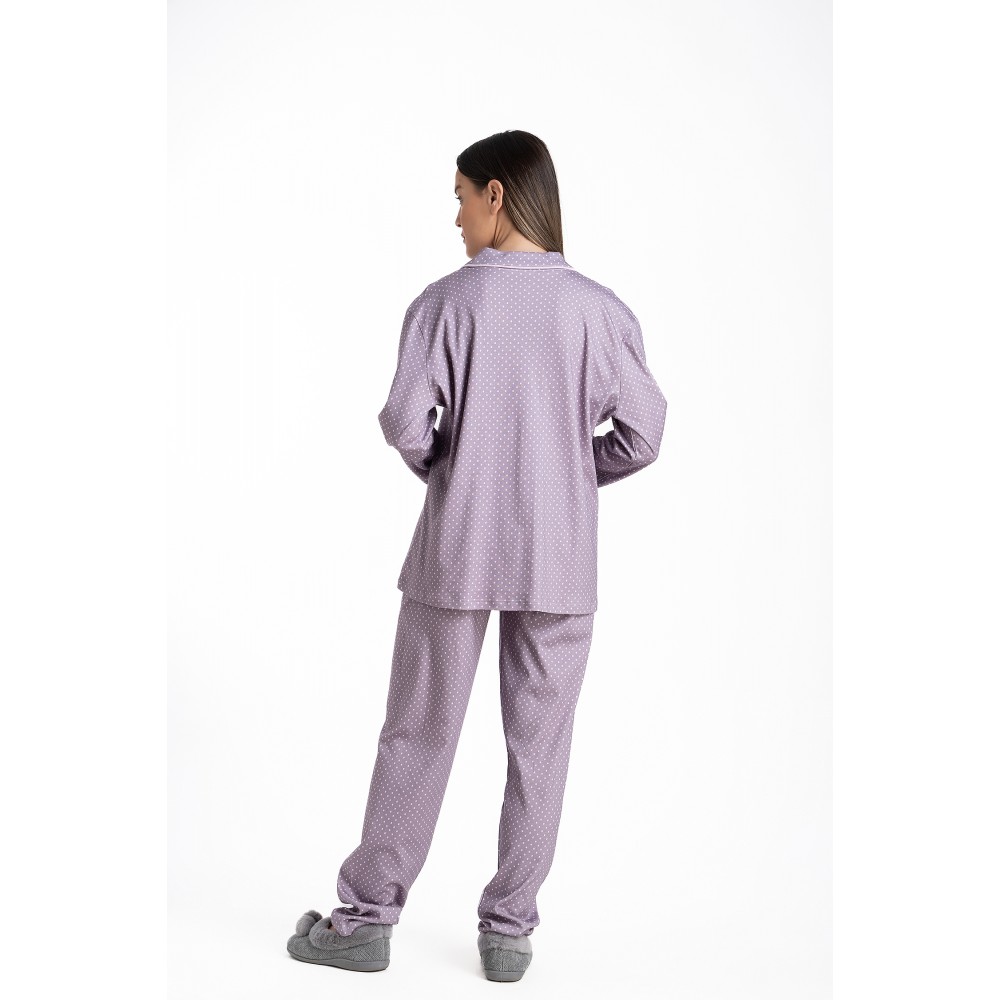 Relax 3225008, Γυναικεία Πυτζάμα σε ανδρική γραμμή, FW2025, ΛΙΛΑ