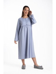 Relax 3225055, Γυναικείο Κλασικό Χειμερινό Νυχτικό με πατιλέτα, ΣΙΕΛ