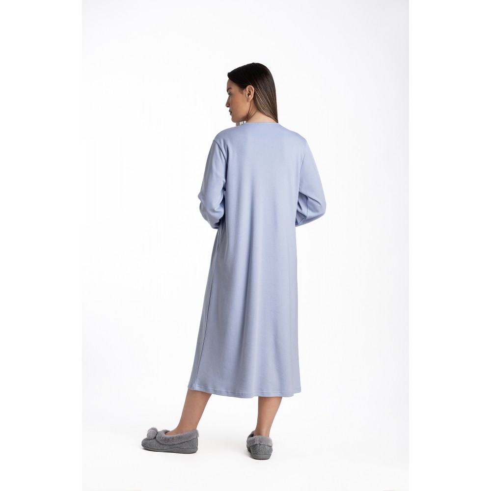 Relax 3225055, Γυναικείο Κλασικό Χειμερινό Νυχτικό με πατιλέτα, ΣΙΕΛ