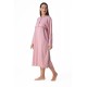 Relax 3225055, Γυναικείο Κλασικό Χειμερινό Νυχτικό με πατιλέτα, ΡΟΖ