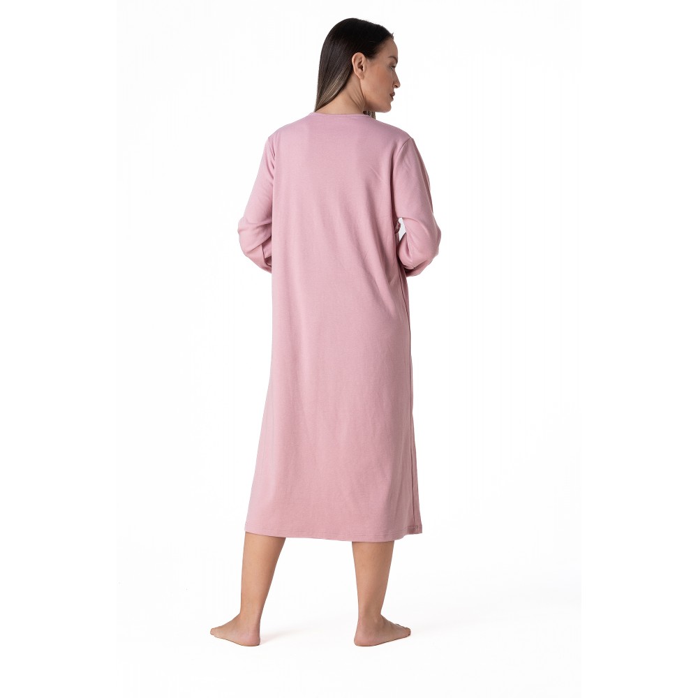 Relax 3225055, Γυναικείο Κλασικό Χειμερινό Νυχτικό με πατιλέτα, ΡΟΖ
