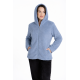 Relax 3225094, Κοντή Ζακέτα FLEECE ΠΡΟΒΑΤΑΚΙ με φερμουάρ και κουκούλα ΣΙΕΛ