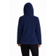 Relax 3225094, Κοντή Ζακέτα FLEECE ΠΡΟΒΑΤΑΚΙ με φερμουάρ και κουκούλα ΜΠΛΕ ΣΚΟΥΡΟ