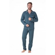 Relax 3225126, Ανδρική Κλασική Βαμβακερή Πυτζάμα με κουμπιά, ΡΑΦ