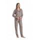 Relax 3426010, Κουμπτωή Πυτζάμα Viscose, ANIMAL PRINT