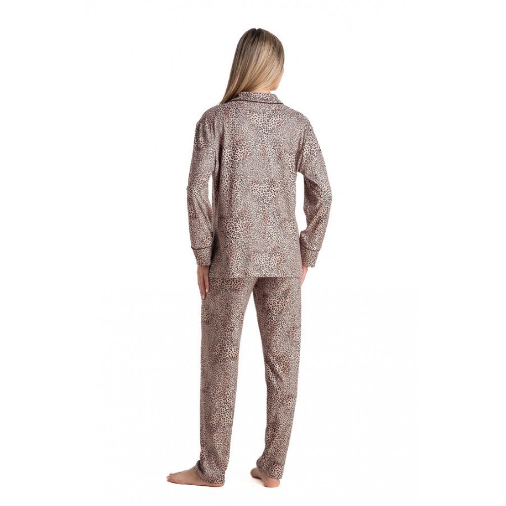 Relax 3426010, Κουμπτωή Πυτζάμα Viscose, ANIMAL PRINT