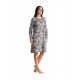 Relax 3426015, Γυναικείο Νυχτικό  Viscose με πατιλέτα, ANIMAL PRINT ΜΑΥΡΟ