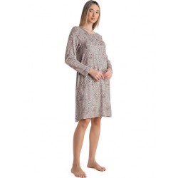 Relax 3426015, Γυναικείο Νυχτικό  Viscose με πατιλέτα, ANIMAL PRINT