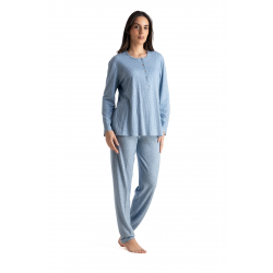 Relax 3426053, Γυναικεία Πυτζάμα Rayon με πατιλέτα, ΣΙΕΛ