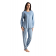 Relax 3426053, Γυναικεία Πυτζάμα Rayon με πατιλέτα, ΣΙΕΛ