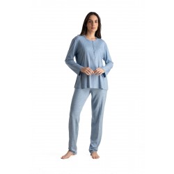 Relax 3426053, Γυναικεία Πυτζάμα Rayon με πατιλέτα, ΣΙΕΛ