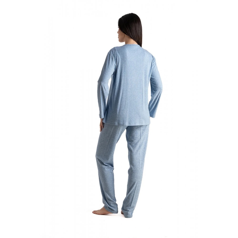 Relax 3426053, Γυναικεία Πυτζάμα Rayon με πατιλέτα, ΣΙΕΛ
