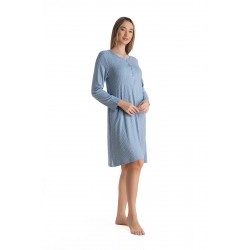 Relax 3426055, Γυναικεία Νυχτικο Rayon με πατιλέτα, ΣΙΕΛ