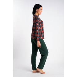 Γυναικεία Κουμπωτή Πυζάμα RELAX 2622067, με χριστουγεννιάτικο print