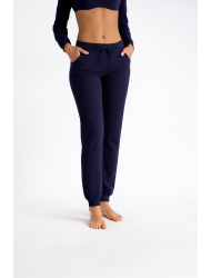 Γυναικείο παντελόνι Relax 2622080 με τσέπες ΜΠΛΕ ΣΚΟΥΡΟ