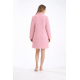 Relax 2823078, Γυναικεία  Ρόμπα με κουμπιά σε ανάγλυφο fleece, ΡΟΖ
