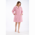 Relax 2823078, Γυναικεία  Ρόμπα με κουμπιά σε ανάγλυφο fleece, ΡΟΖ
